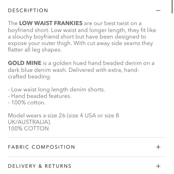 One Teaspoon Gold Mine Frankies Long Length Denim Shorts